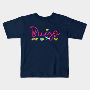 Bugs Cute Happy Cartoon Bugs Kids T-Shirt